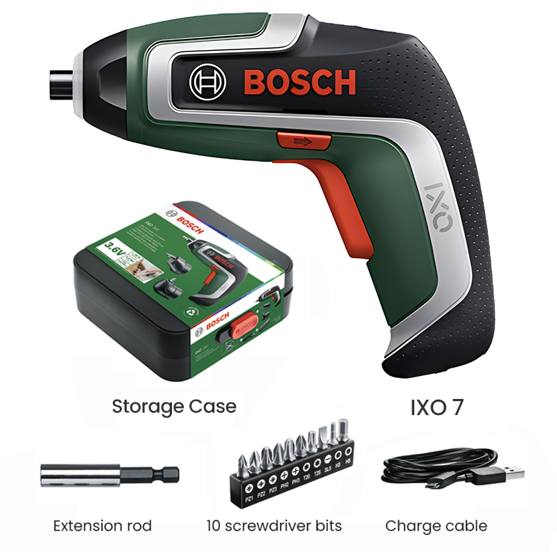 Power Tools Diy - Bosch IXO 7 Cordless Screwdriver, 3.6V