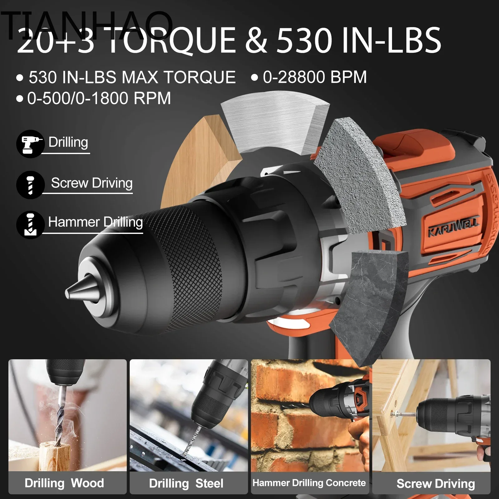 KAFUWELL PA4500 72H 20V Cordle - đánh giá và giá Combo Power Tools