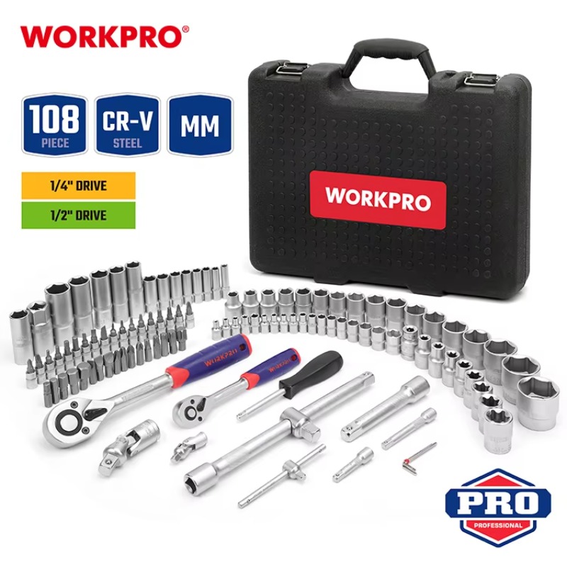 108pcs Professional Mechanics  - đánh giá và giá Power Tools Set