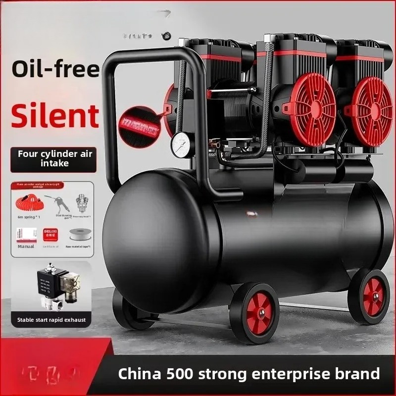 220V Portable Silent Oil-Free  - đánh giá và giá Air Compressor Mini