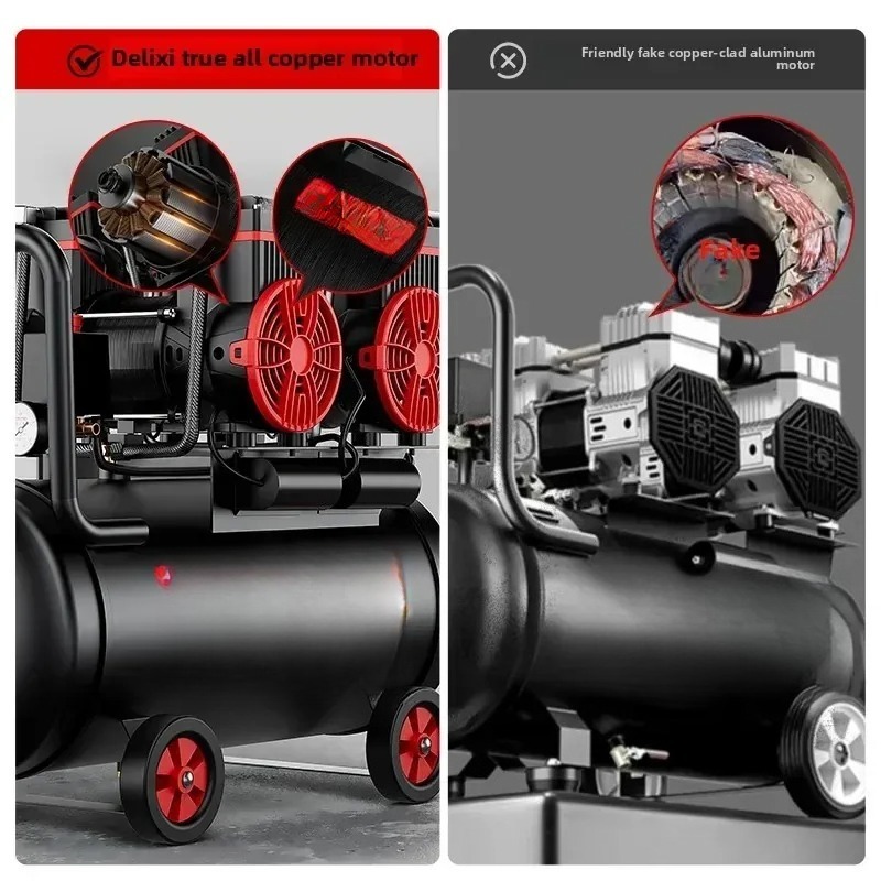 220V Portable Silent Oil-Free  - đánh giá và giá Air Compressor Mini