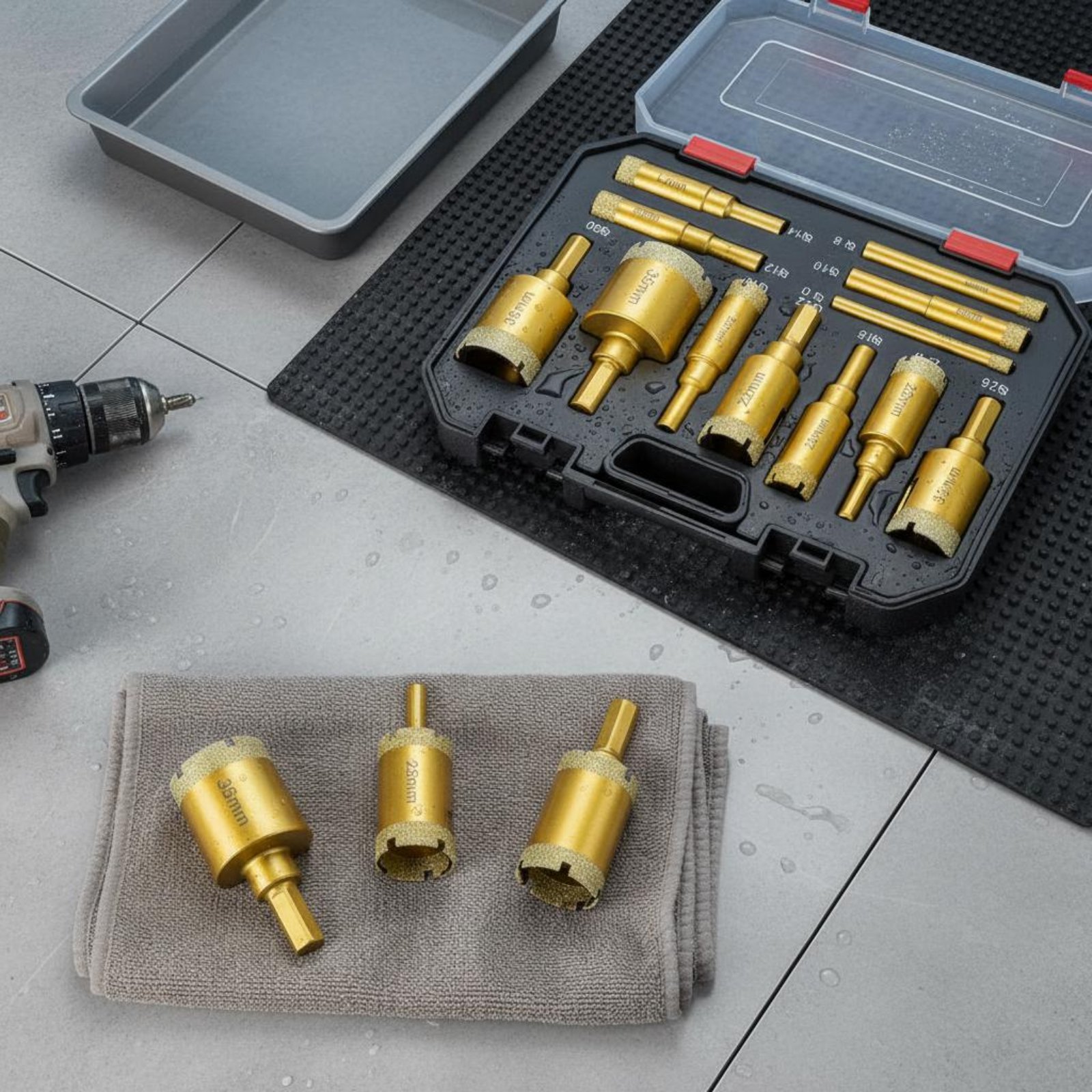 12 Pieces Brazed Crystal Drill - đánh giá và giá Power Tools Set