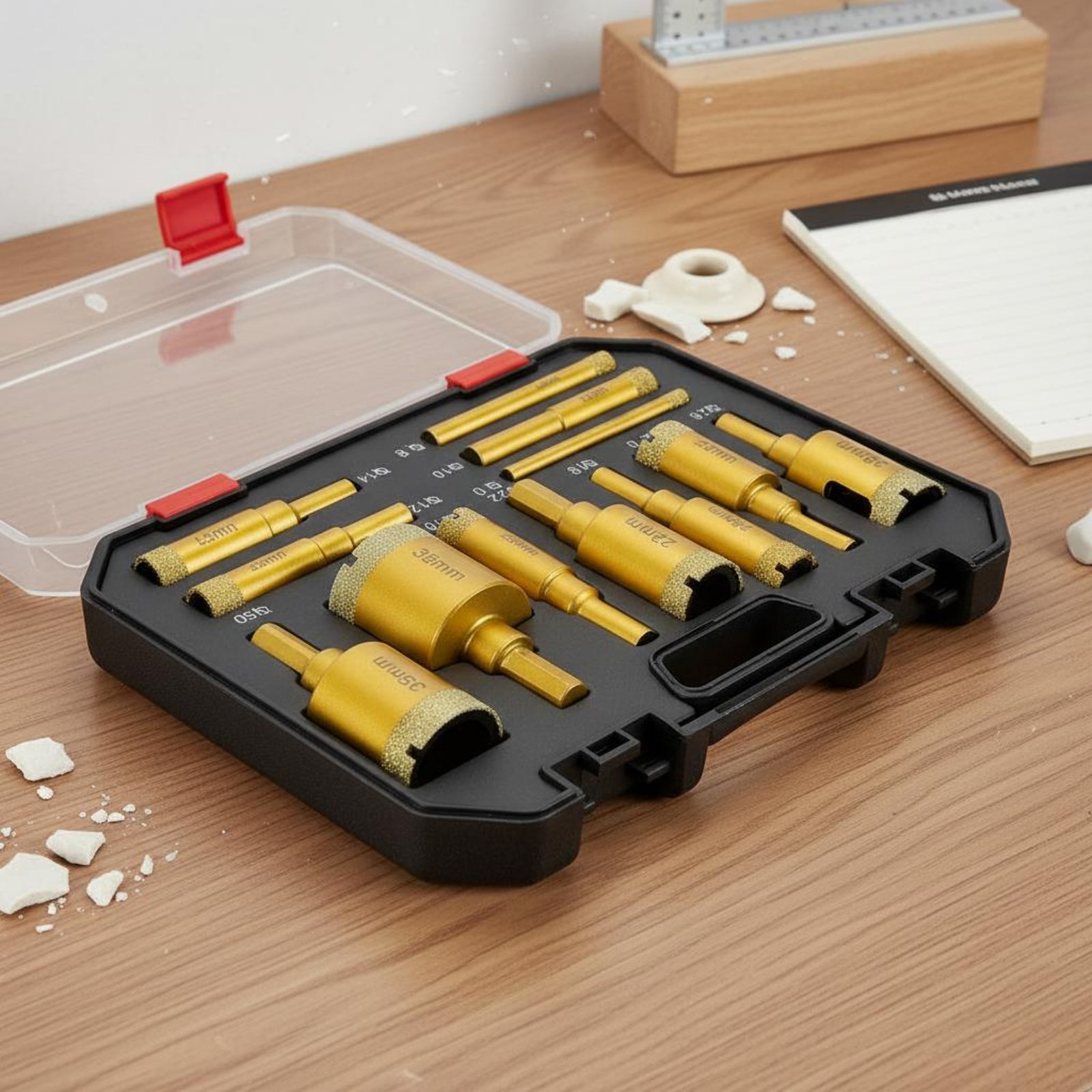 12 Pieces Brazed Crystal Drill - đánh giá và giá Power Tools Set