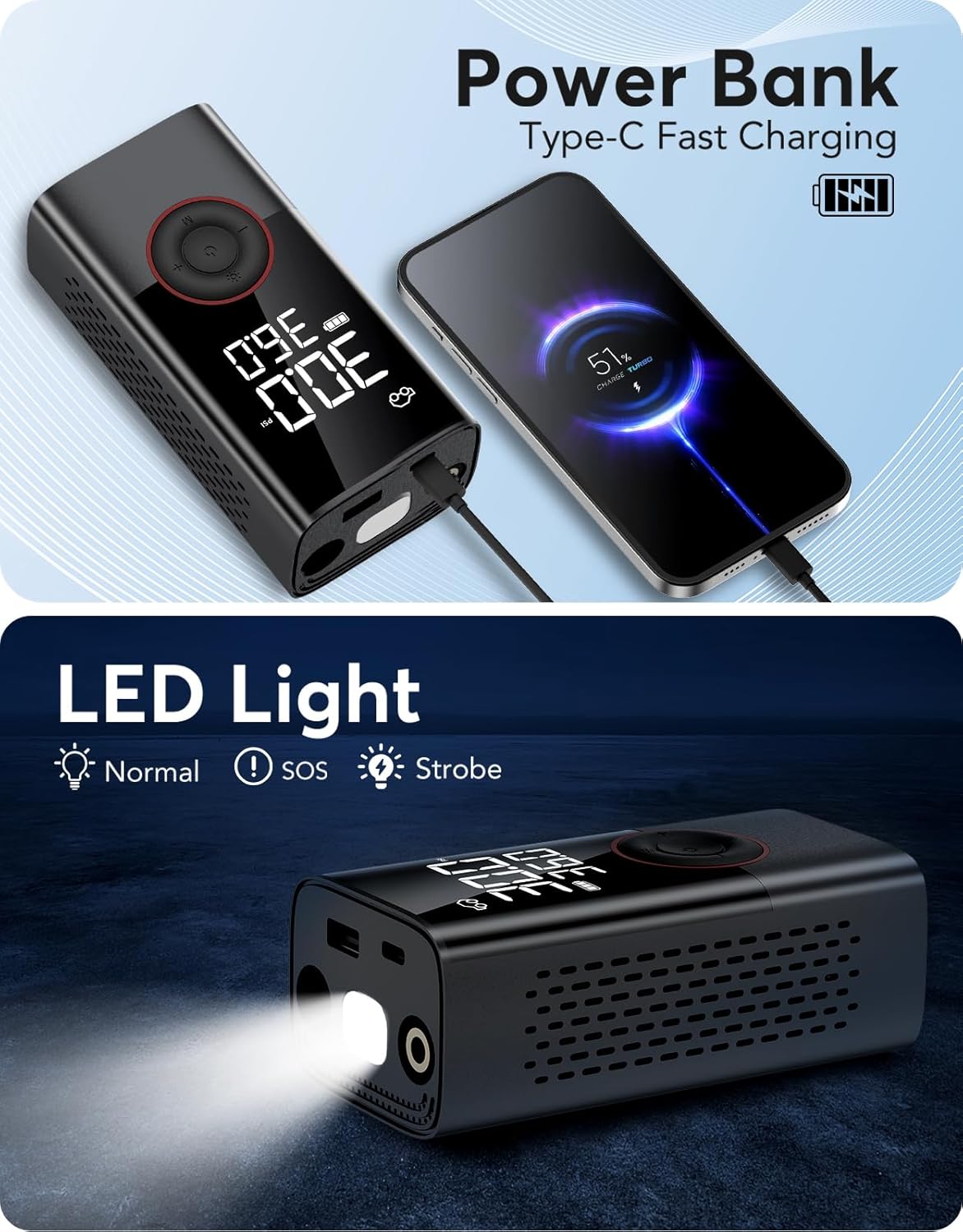 Portable Wireless Air Compress - đánh giá và giá Air Compressor Mini